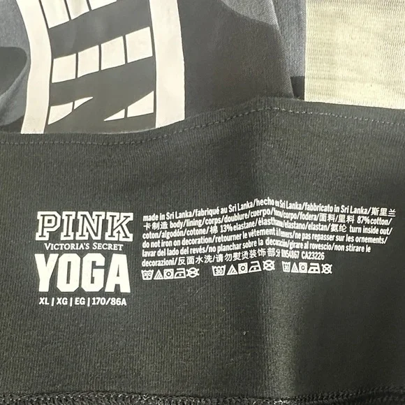 Victoria's Secret Pink Yoga Leggings - Black and Gray Camo - Picture 2 of 3